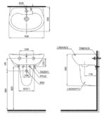 ban ve bon rua mat lavabo toto lht240cs