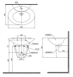 ban ve bon rua mat lavabo toto lht908c