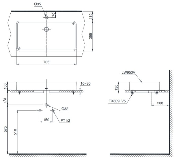 ban ve bon rua mat toto lt953