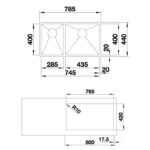 ban ve chau rua bat hafele blanco inox quatrus r15 435 285 iu 57027179