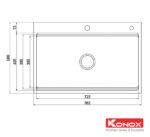 ban ve chau rua bat inox konox kn7650ts