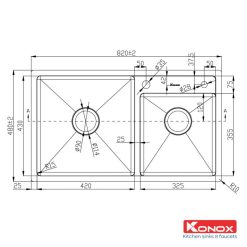 ban ve chau rua bat inox konox kn8248do