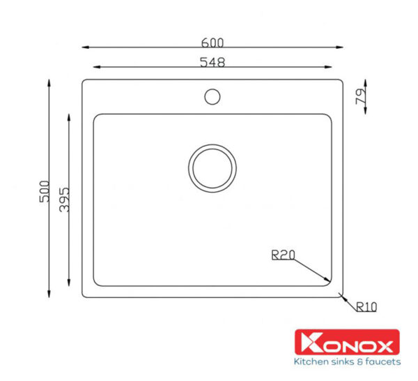 ban ve chau rua bat inox konox neron 600