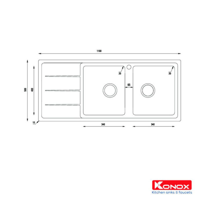 ban ve chau rua bat inox konox turkey beta 1160 ban trai