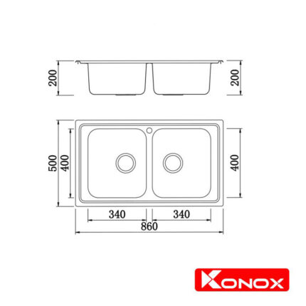 ban ve chau rua bat konox premium ks8650 2b