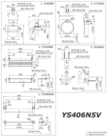 ban ve ki thuat bo phu kien phong tam toto ys406n5v 5 mon