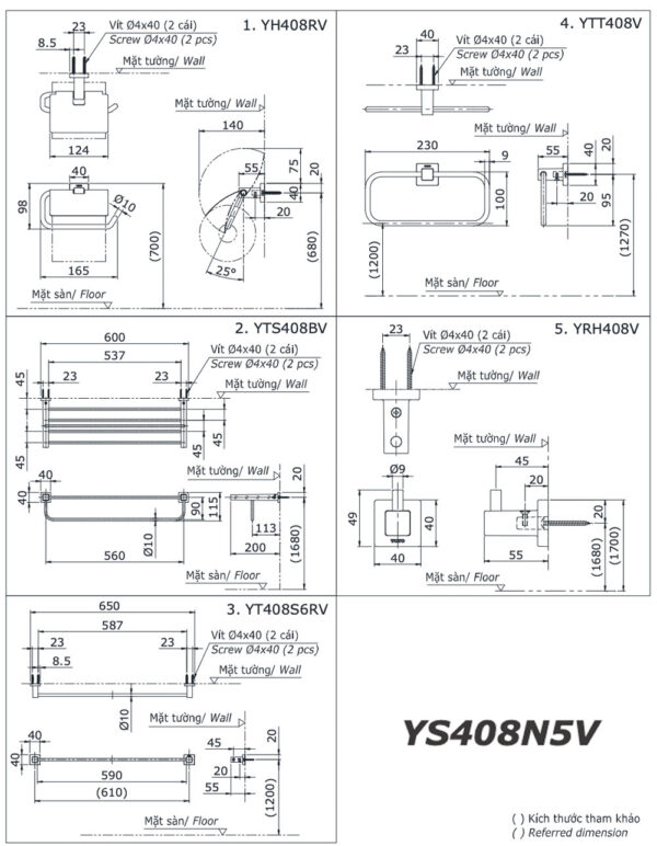 ban ve ki thuat bo phu kien phong tam toto ys408n5v 5 mon