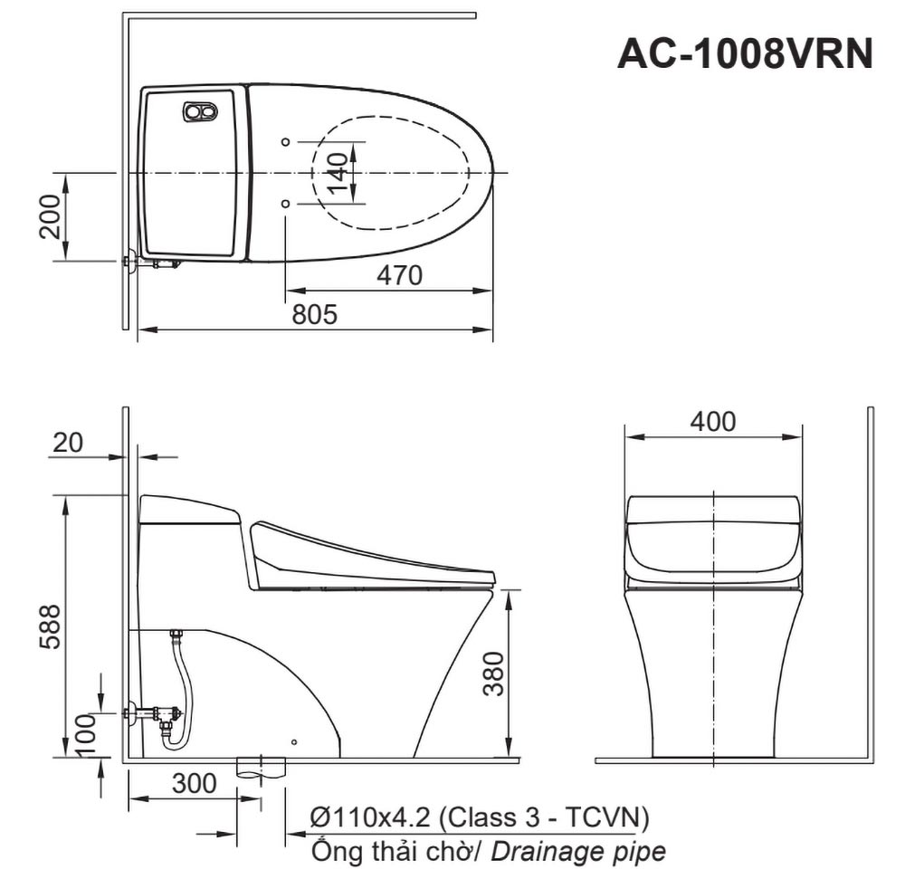ban ve ki thuat bon cau 1 khoi inax ac 1008vrn ac1008vrn aqua ceramic nap em