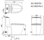 ban ve ki thuat bon cau 1 khoi inax ac 902vn ac902vn aqua ceramic nap em