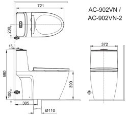 ban ve ki thuat bon cau 1 khoi inax ac 902vn ac902vn aqua ceramic nap em