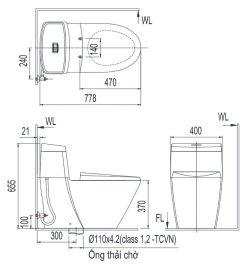 ban ve ki thuat bon cau 1 khoi inax ac 918vrn 1 ac918vrn1 aqua ceramic nap em
