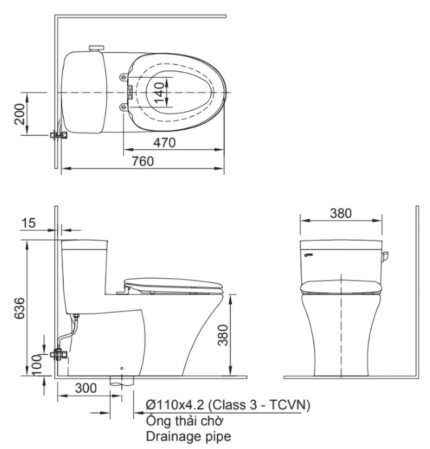 ban ve ki thuat bon cau 1 khoi inax ac 991vrn ac991vrn aqua ceramic nap em