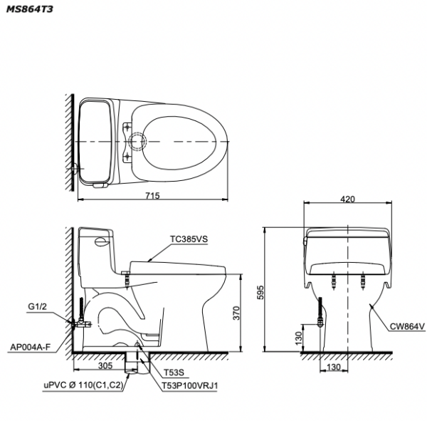 ban ve ki thuat bon cau 1 khoi toto ms864t3 nap em tc385vs