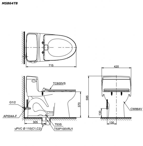 ban ve ki thuat bon cau 1 khoi toto ms864t8 nap em tc600vs