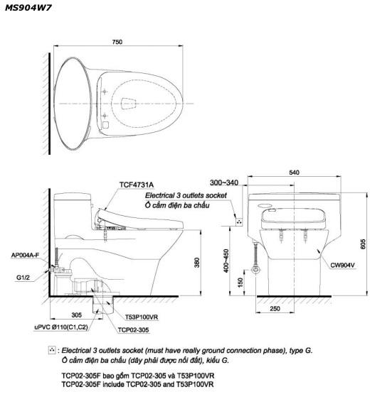 ban ve ki thuat bon cau 1 khoi toto ms904w7 nap rua dien tu tcf6631a