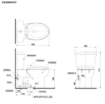 ban ve ki thuat bon cau 2 khoi toto cs300drt2 nap em tc393vs