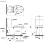 ban ve ki thuat bon cau 2 khoi toto cs350dt2 nap em tc393vs