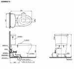 ban ve ki thuat bon cau 2 khoi toto cs986gt3 nap em tc385vs