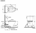ban ve ki thuat bon cau 2 khoi toto cs986gt8 nap em tc600vs