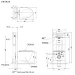 ban ve ki thuat bon cau treo tuong toto cw192k tc281sj nap em