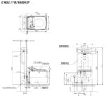 ban ve ki thuat bon cau treo tuong toto cw512yr 9ae0017 tcf403ea nap rua dien tu