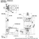 ban ve ki thuat bon cau treo tuong toto cw522ea tcf804c2z wh172aat nap rua dien tu tu dong mo nap tu xa