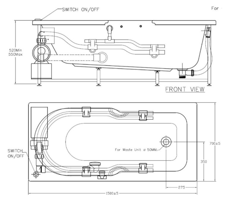 ban ve ki thuat bon tam american standard 7240100 wt studio massage xay 15m