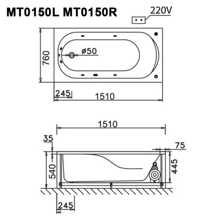ban ve ki thuat bon tam caesar mt0150l r massage xay 15m