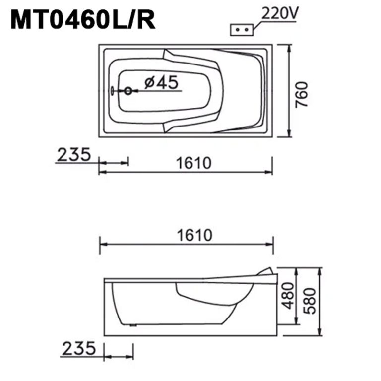 ban ve ki thuat bon tam caesar mt0460l r massage chan yem 16m