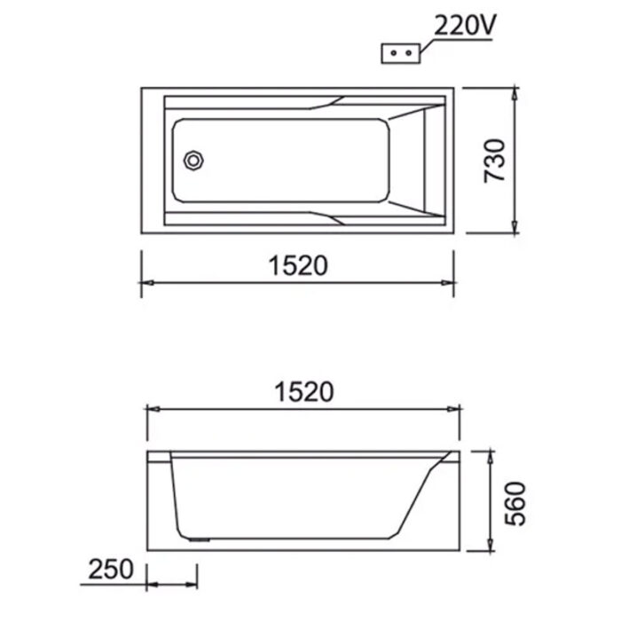 ban ve ki thuat bon tam caesar mt0550l r massage chan yem 15m