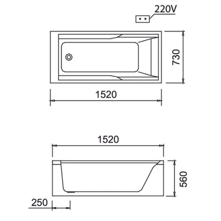 ban ve ki thuat bon tam caesar mt0550l r massage chan yem 15m