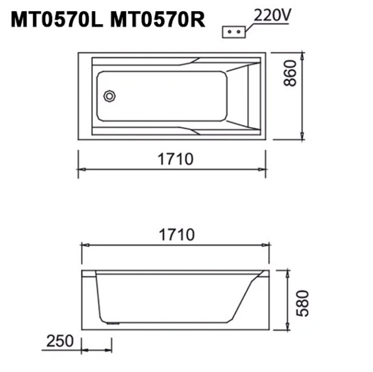 ban ve ki thuat bon tam caesar mt0570l r massage chan yem 17m