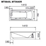 ban ve ki thuat bon tam caesar mt0640l r massage chan yem 14m