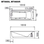 ban ve ki thuat bon tam caesar mt0650l r massage chan yem 15m