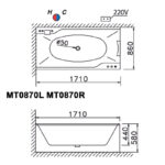 ban ve ki thuat bon tam caesar mt0870l r massage chan yem 17m