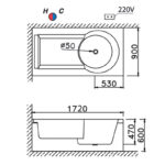 ban ve ki thuat bon tam caesar mt211l r massage chan yem 17m