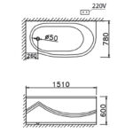 ban ve ki thuat bon tam caesar mt3350l r massage chan yem 15m