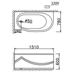 ban ve ki thuat bon tam caesar mt3350l r massage chan yem 15m