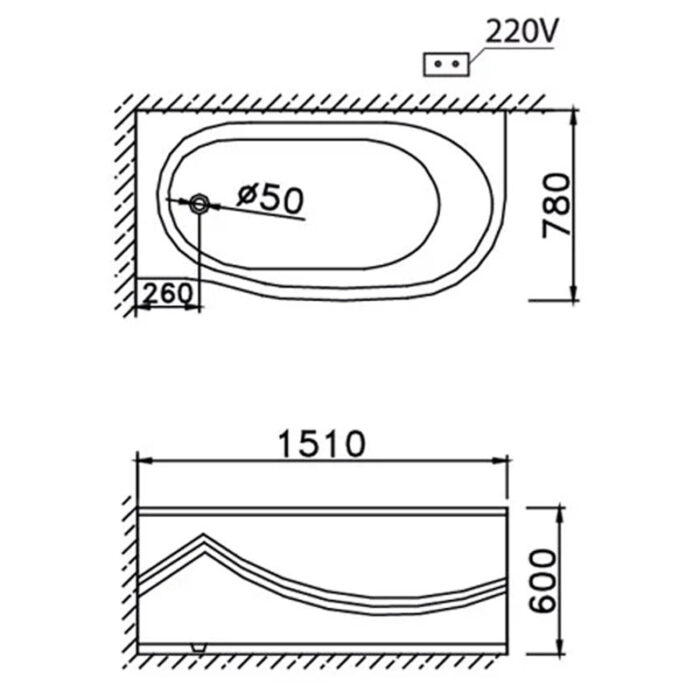 ban ve ki thuat bon tam caesar mt3350l r massage chan yem 15m
