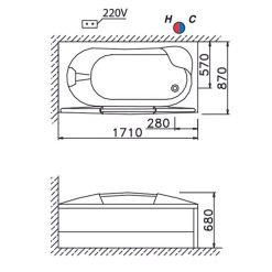 ban ve ki thuat bon tam caesar mt3370l r massage chan yem 17m