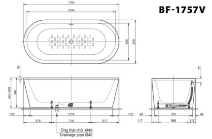 ban ve ki thuat bon tam inax bf 1757v lap the 17m