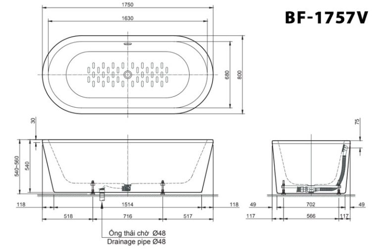 ban ve ki thuat bon tam inax bf 1757v lap the 17m