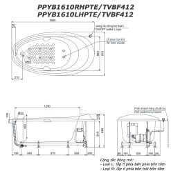 ban ve ki thuat bon tam toto ppyb1610lhptes ppyb1610rhpte ngoc trai xay massage 16m