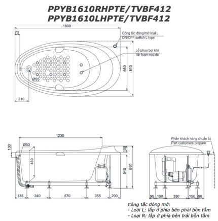 ban ve ki thuat bon tam toto ppyb1610lhptes ppyb1610rhpte ngoc trai xay massage 16m