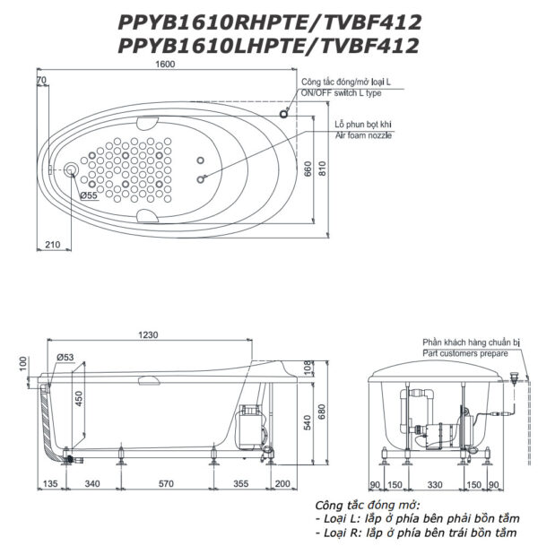 ban ve ki thuat bon tam toto ppyb1610lhptes ppyb1610rhpte ngoc trai xay massage 16m