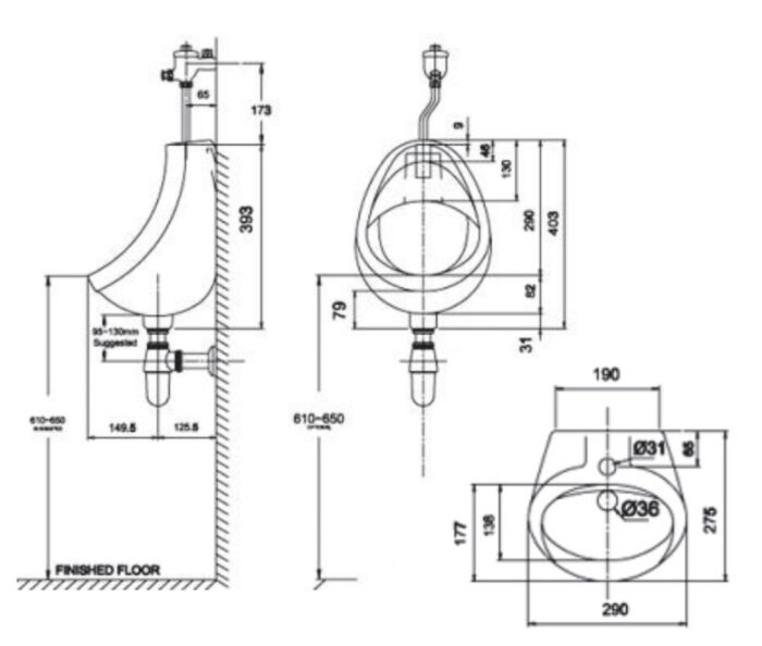 ban ve ki thuat bon tieu nam american standard vf 0414 eco treo tuong