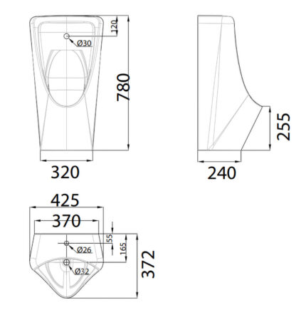 ban ve ki thuat bon tieu nam american standard wp 6509 lynbrook treo tuong