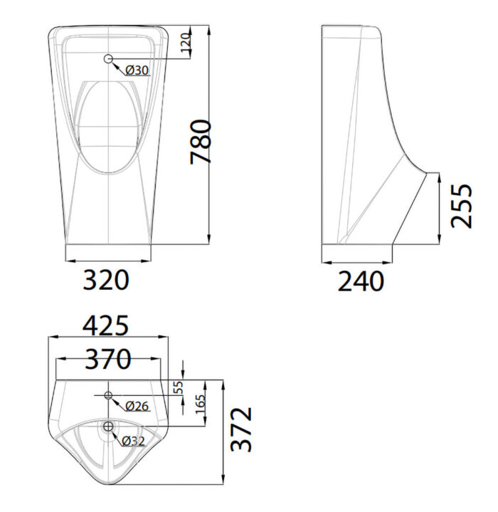 ban ve ki thuat bon tieu nam american standard wp 6509 lynbrook treo tuong