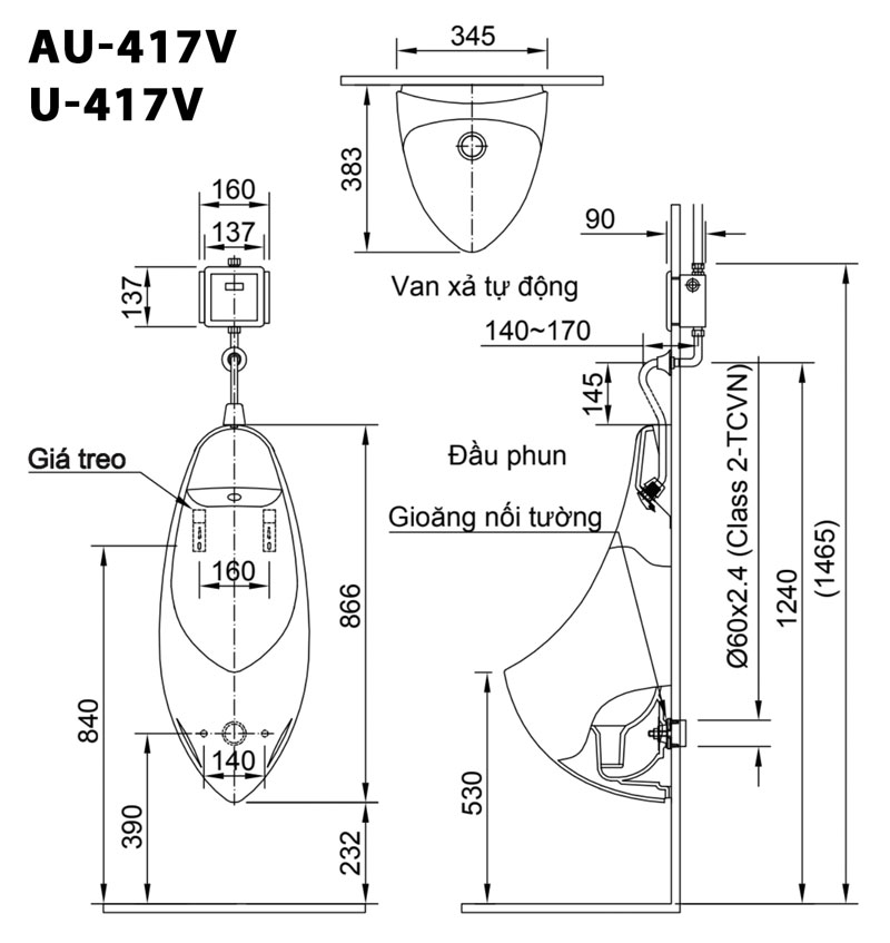 Bản-vẽ-kĩ-thuật-Bồn-tiểu-nam-INAX-AU-417V-U-417V-treo-tường