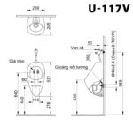 ban ve ki thuat bon tieu nam inax u 117v treo tuong